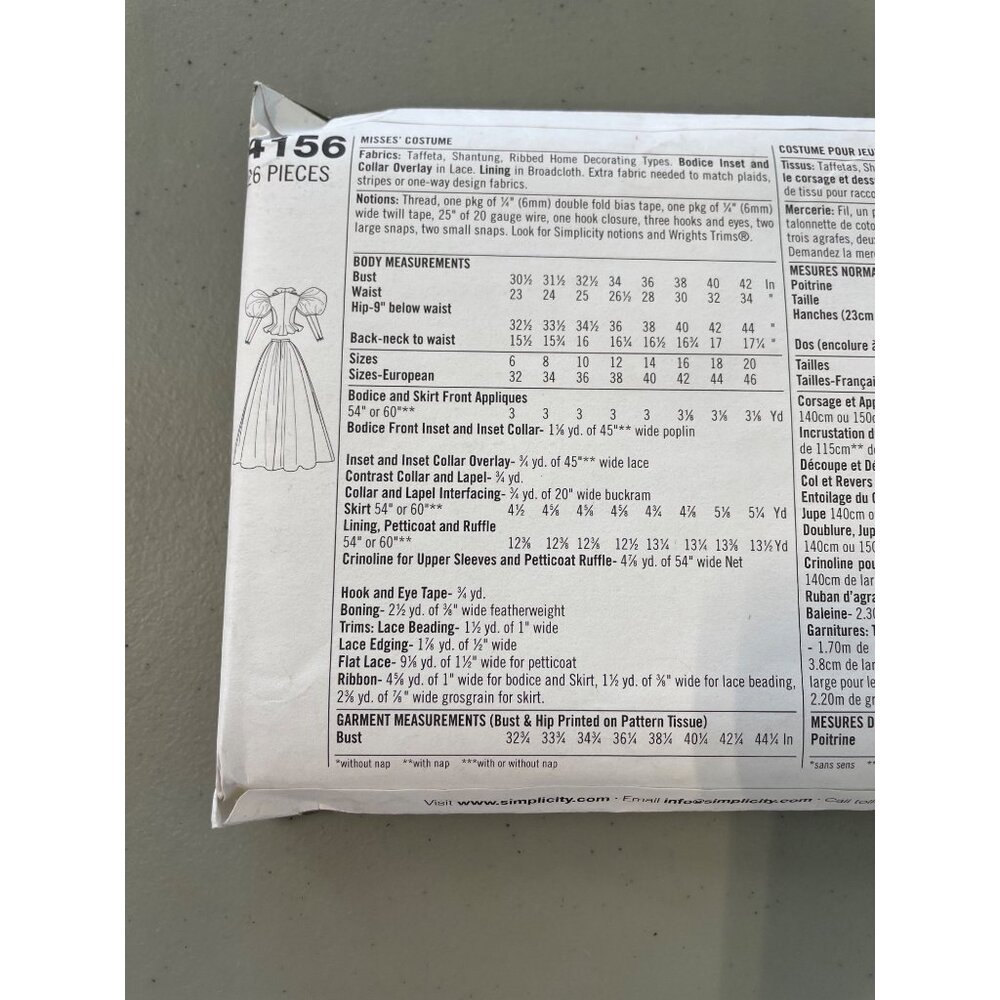Simplicity 4156 Pattern Size 14-20 Edwardian Vict… - image 4